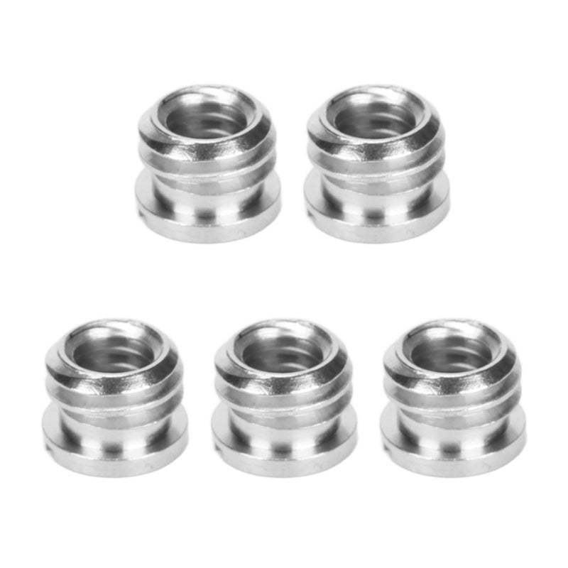 5pcs 1/4in Female to 3/8in Male Convert Screw Adapter Copper for DSLR SLR Camera Monopod Tripod - Image 1