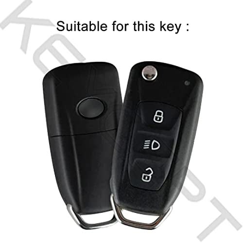 Keycept TPU Leather Key Cover for Tata Nexon | Curvv | Altroz | Harrier | Punch | EV | Safari and Facelift 3 Button flip Key. - Image 2
