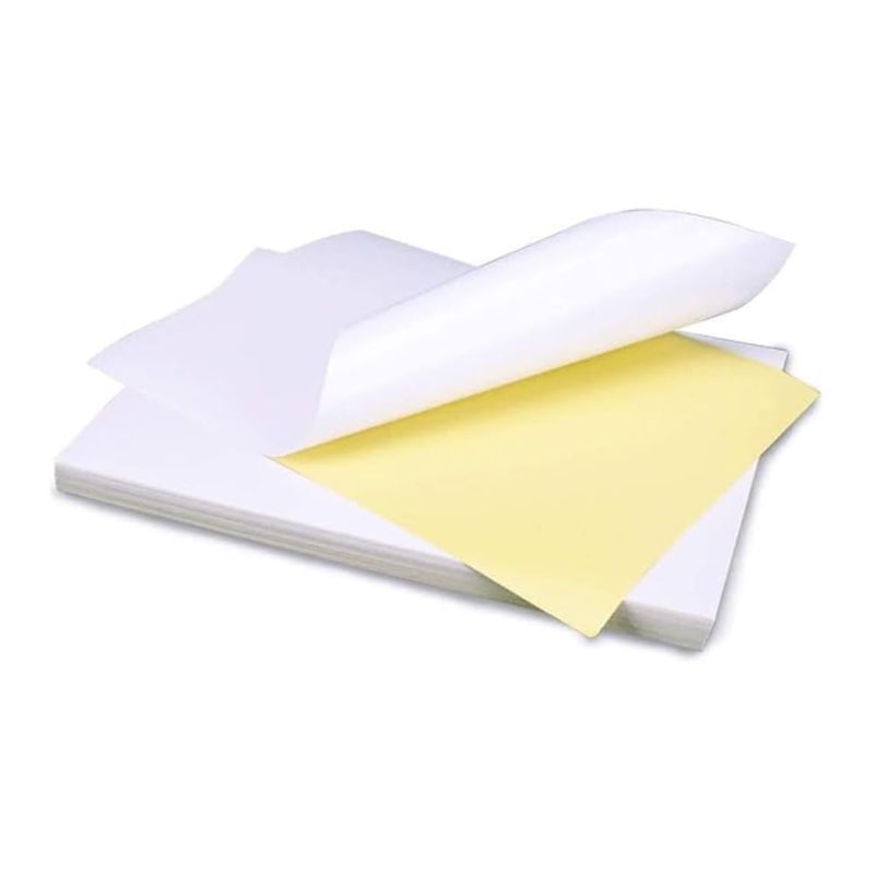 RPLUS STORES Glossy Sticker Paper A4 Size Self Adhesive Photo Paper 120 GSM Compatible for Inkjet Printer Instant Drying Sticker Printing Label for Art DIY Label Printing Multipurpose Uses (100) - Image 1