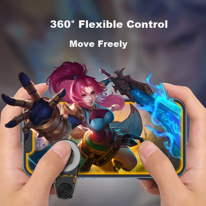 Yisika Mobile Game Assist Joystick Controller, Honor of Kings PUBG Movement Aid, Mobile Game Mechanical Buttons, Alloy Non-Covered Design, Specifically for Apple And Android Devices, YX56 - Image 3