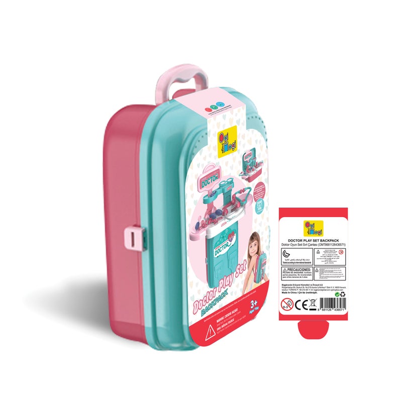 أوجي موجي تويز طقم لعب طبي مع حقيبة حمل، مجموعة أدوات طبيب واقعية مع حقيبة ظهر، طقم طبي متكامل للأطفال، ألعاب تمثيل دور الطبيب، هدية مثالية للبنين والبنات من عمر 3 سنوات فما فوق. - Image 2