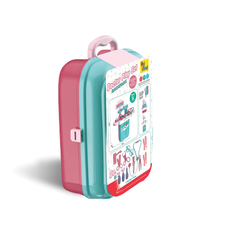 أوجي موجي تويز طقم لعب طبي مع حقيبة حمل، مجموعة أدوات طبيب واقعية مع حقيبة ظهر، طقم طبي متكامل للأطفال، ألعاب تمثيل دور الطبيب، هدية مثالية للبنين والبنات من عمر 3 سنوات فما فوق. - Image 3