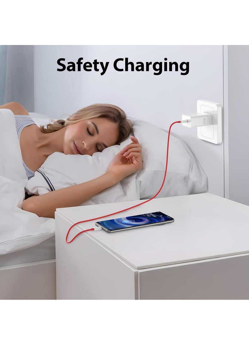 100W Supervooc Charger Compatible with Oneplus Ace 13 Nord 3 5G/14/13/12/12R/11/11Pro/9RT/9/9R/8T, Fast Charger Adapter with 3.3ft USB A to C Cable( Not Official Charger/Cable) - Image 4