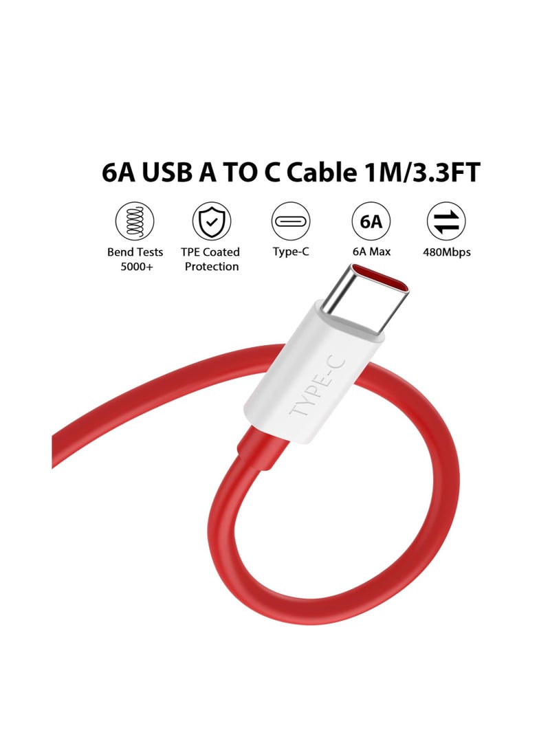 100W Supervooc Charger Compatible with Oneplus Ace 13 Nord 3 5G/14/13/12/12R/11/11Pro/9RT/9/9R/8T, Fast Charger Adapter with 3.3ft USB A to C Cable( Not Official Charger/Cable) - Image 5