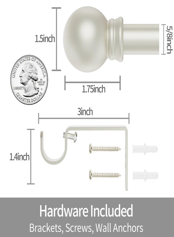 Thestoa Nickel Curtain Rods for Windows 48 to 84-92 Inch, Stainless Steel Long Curtain Rods for Bedroom, Living Room, Kitchen, Farmhouse, Outdoor - Image 3