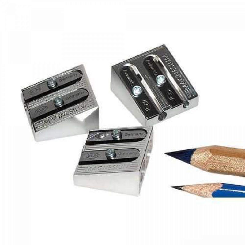 Kum 2-Hole Pencil Sharpener Magnesium Alloy Wedge Profile - Image 1