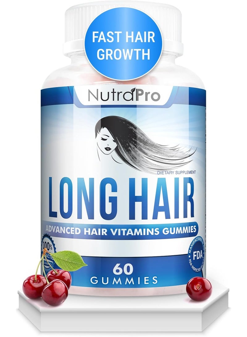 NutraPro Long Hair Gummies – Anti-Hair Loss Supplement for Faster Hair Growth of Weak, Thinning Hair – Grow Long Thick Hair & Increase Hair Volume with Biotin and 10 Hair Vitamins.for Men and Women - Image 1