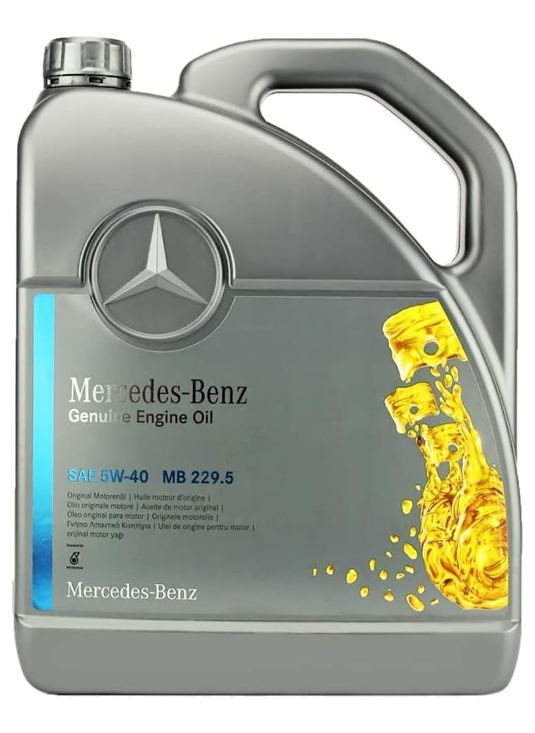 Mercedes-Benz Genuine Mercedes-Benz 5W-40 Engine Oil - MB 229.5 [5 Liters]  - Image 1
