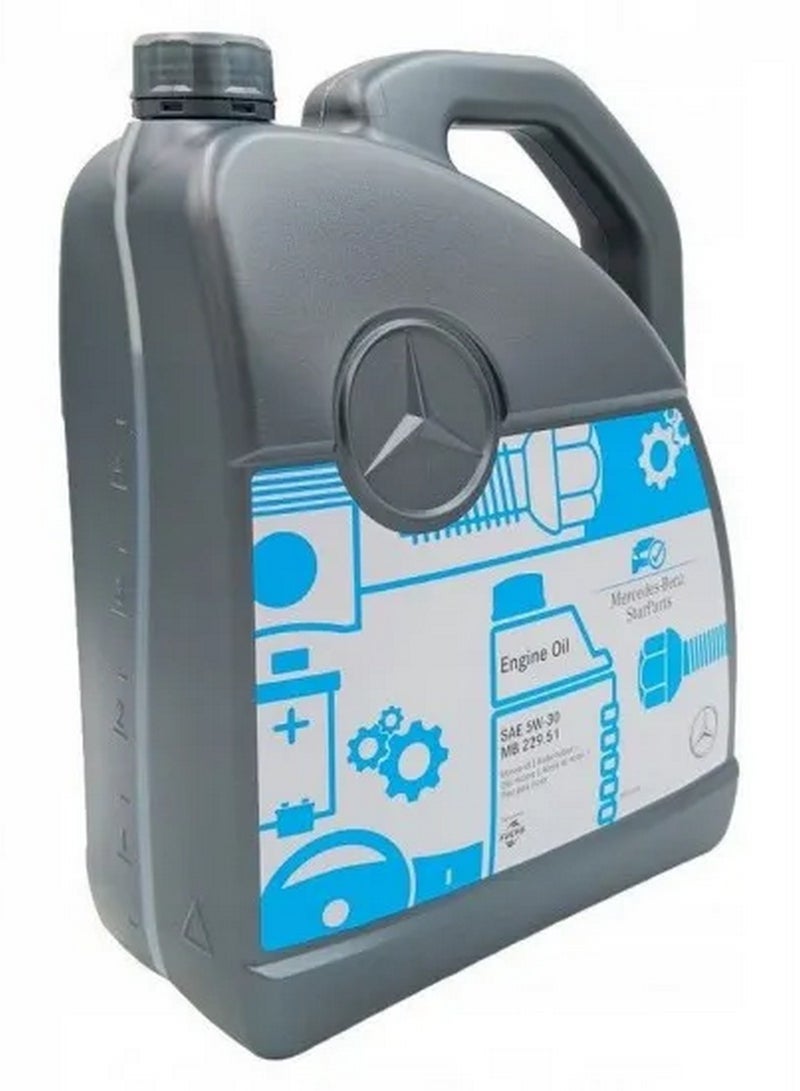 مرسيدس بنز زيت محرك مرسيدس بنز SAE 5W-40 الأصلي - MB 229.5 [5 لترات] - Image 2