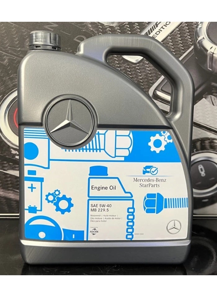 مرسيدس بنز زيت محرك مرسيدس بنز SAE 5W-40 الأصلي - MB 229.5 [5 لترات] - Image 5