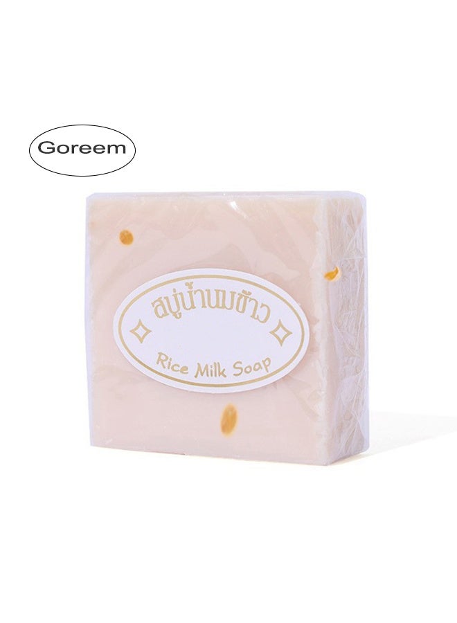 JoyPretty Rice Collagen Essential Oil Soap，Thai Rice Soap Original Thai Handmade Soap Rice Milk Soap Whitening Soap Goat Milk Soap Handmade Soap - Image 1