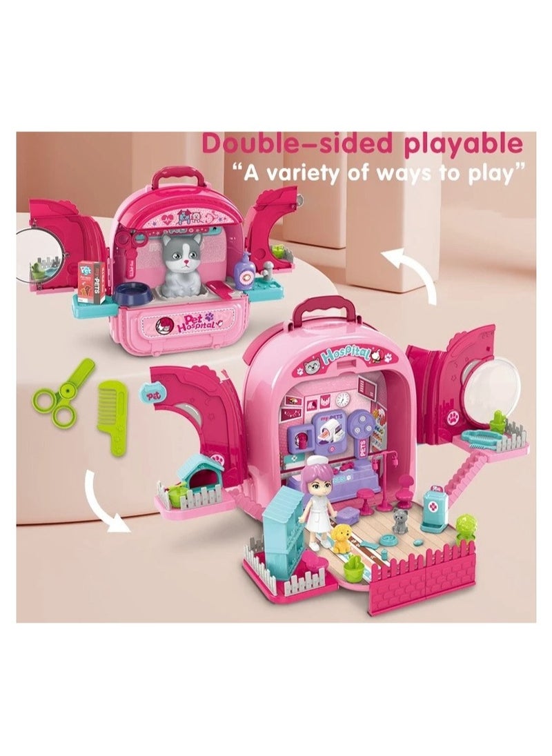 EASY FUTURE Easy future Children Toy Set Backpack for Toddlers 3-7 Years Old, Kitten  - Image 4