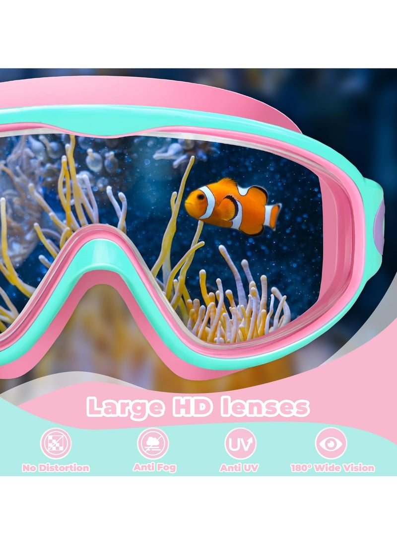 Dominy 2 Pack Kids Swim Goggles for 3-15 UV Protection Anti-Fog Pool Water Swimming Goggles For Boys Girls Youth Toddler  - Image 3