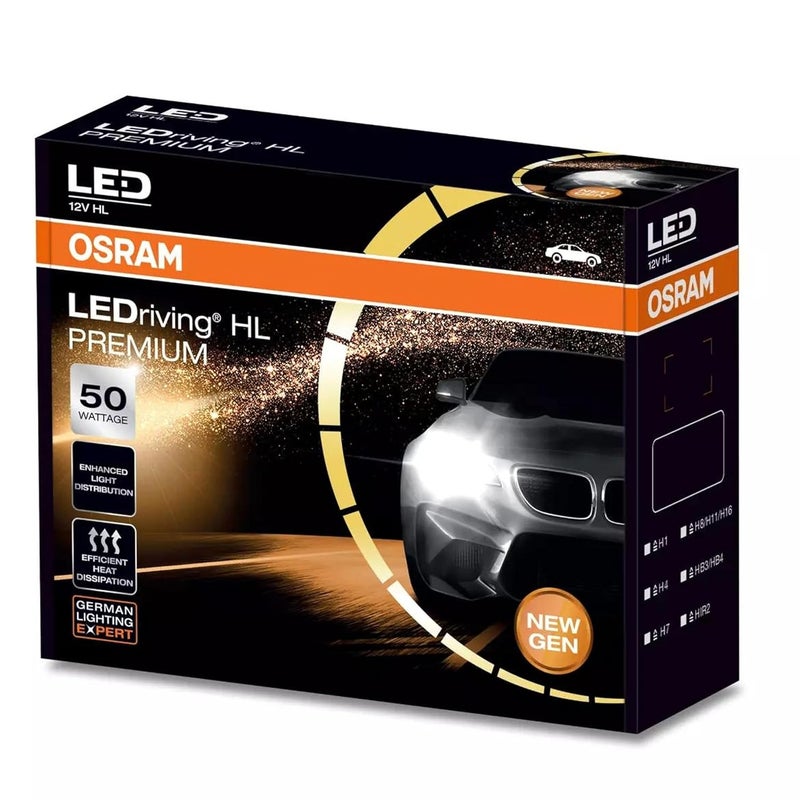 OSRAM مصباح أمامي LED للسيارة G6204 أبيض بارد (H4/H19 12V 50W 6000K) - Image 1
