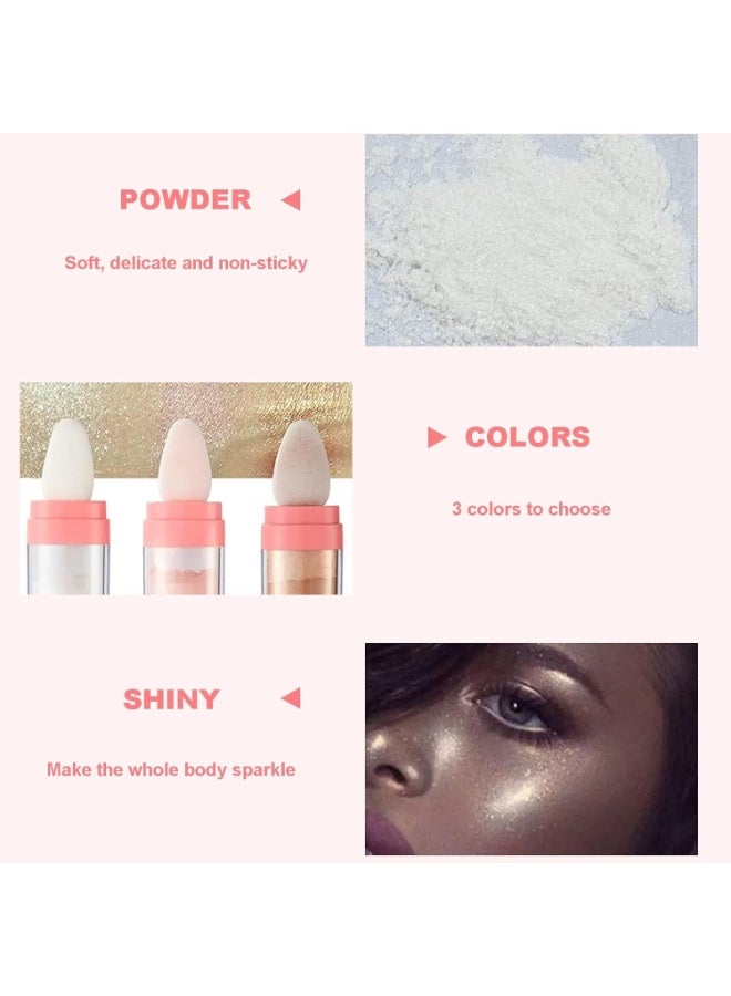 Generic Shade 01 Fairy Powder Highlighter Stick – Radiant Body & Face Glitter  - Image 3