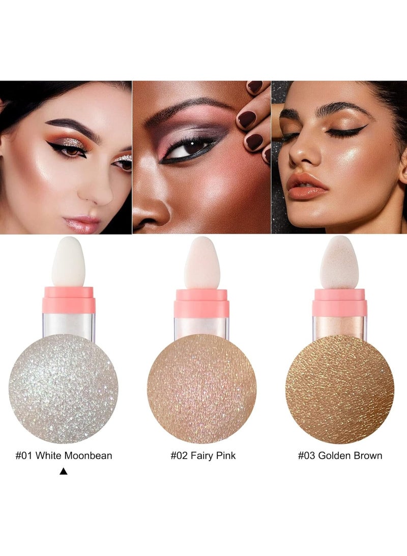 Generic Shade 01 Fairy Powder Highlighter Stick – Radiant Body & Face Glitter  - Image 2