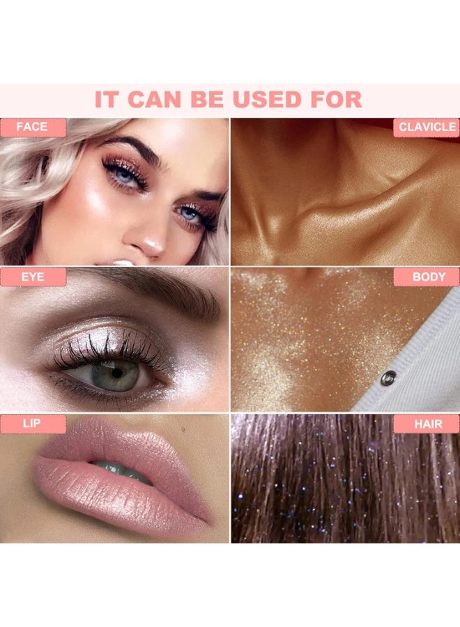Generic Shade 01 Fairy Powder Highlighter Stick – Radiant Body & Face Glitter  - Image 4
