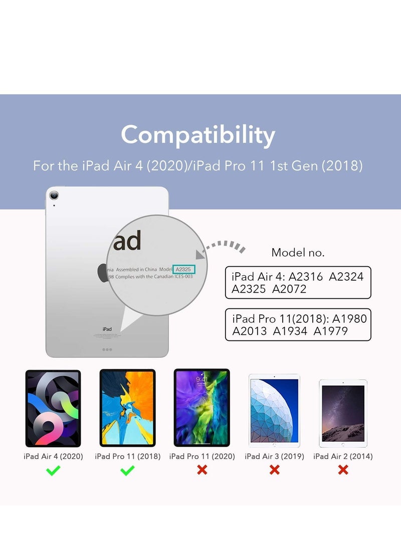 Y&D Magnetic Case Folding Stand for Ipad Air 4th Generation (2020, 10.9-Inch) / Pro 11 (2018) Tri-Fold Smart Convenient and Secure Attachment (Gray) - Image 3
