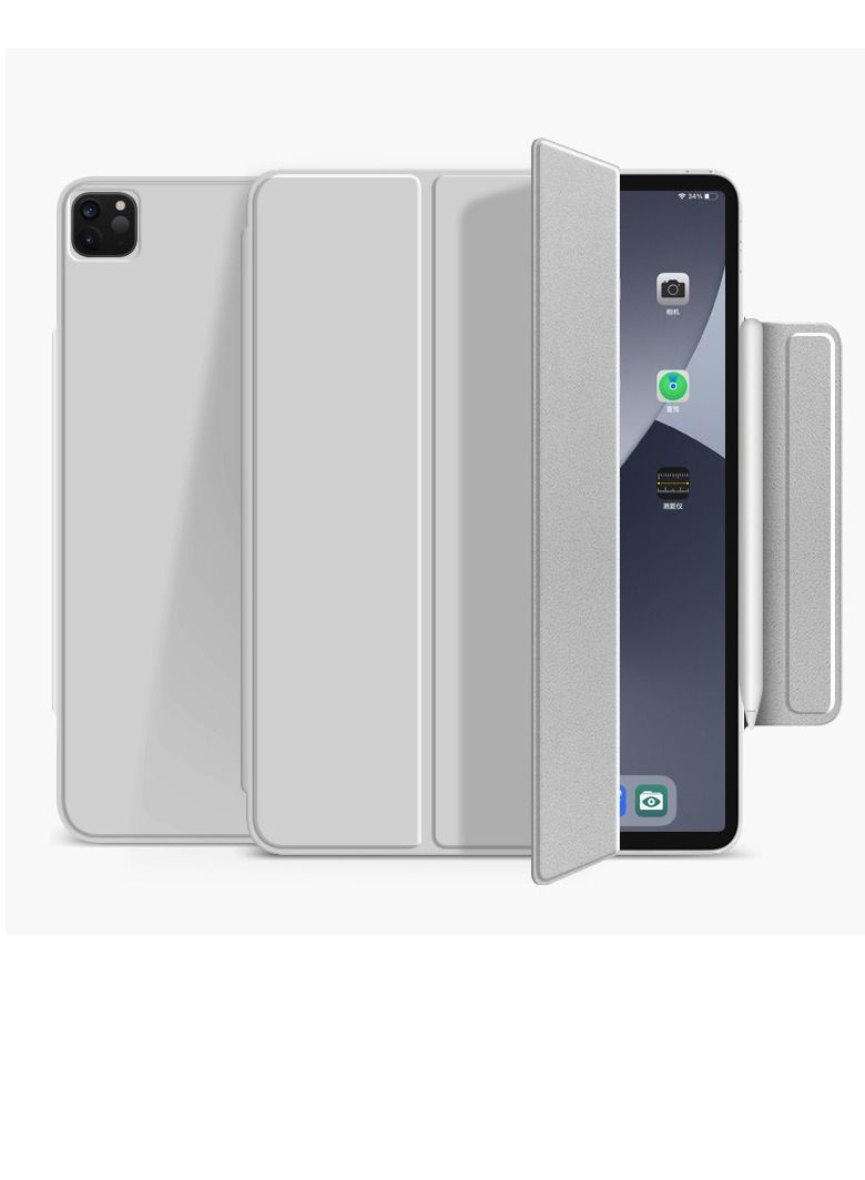 Y&D Magnetic Case Folding Stand for Ipad Air 4th Generation (2020, 10.9-Inch) / Pro 11 (2018) Tri-Fold Smart Convenient and Secure Attachment (Gray) - Image 2