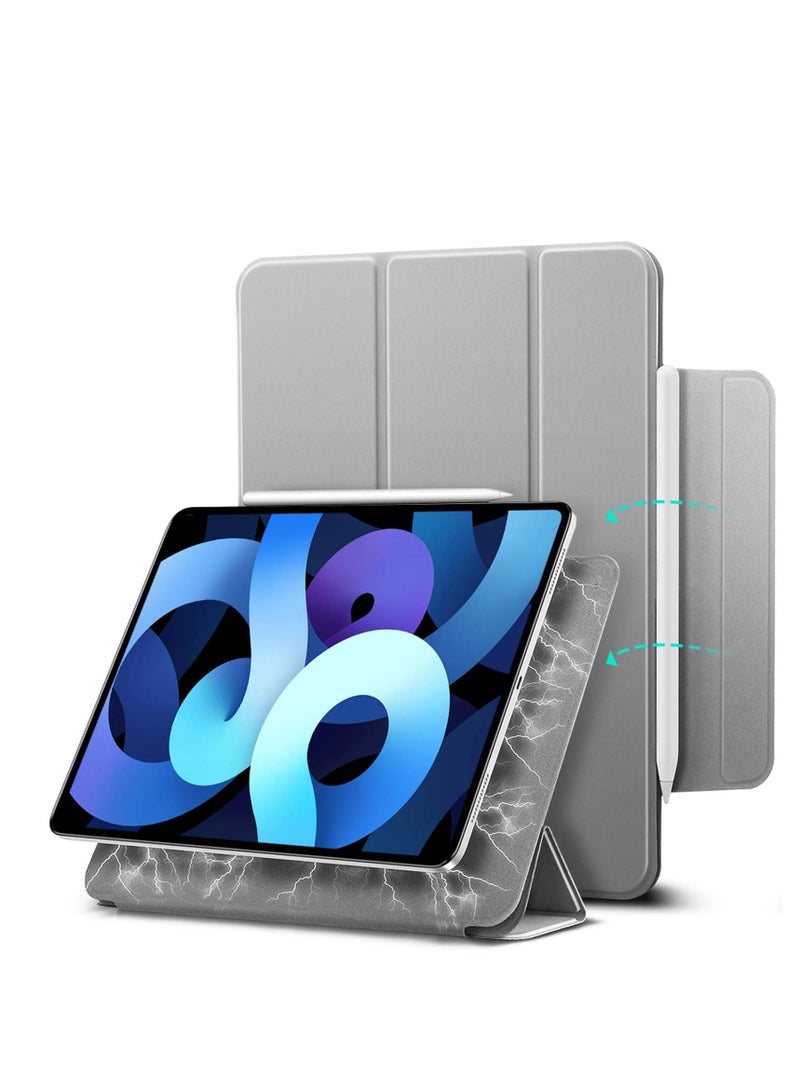 Y&D Magnetic Case Folding Stand for Ipad Air 4th Generation (2020, 10.9-Inch) / Pro 11 (2018) Tri-Fold Smart Convenient and Secure Attachment (Gray) - Image 1