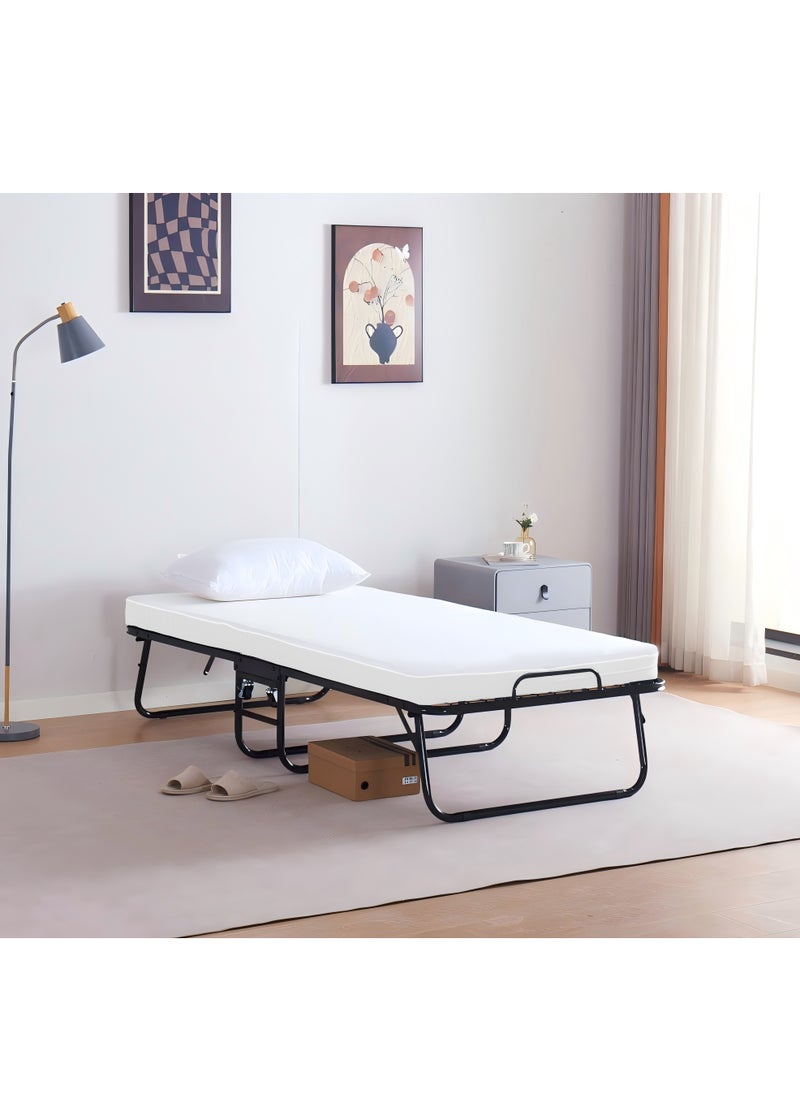 NZONE STORE Folding Bed with Memory Foam Mattress and Durable Metal Frame for Less Storage Space for Home and Office 190cm x 90cm  - Image 5
