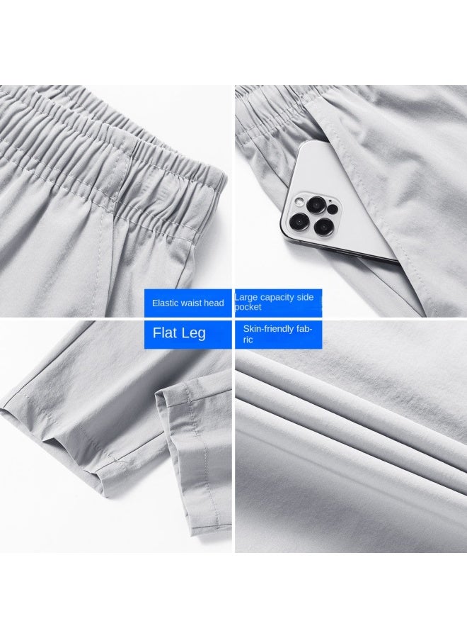 Cool Summer】men's Ice Silk Capris For Summer, Casual Business Trendy - Image 4