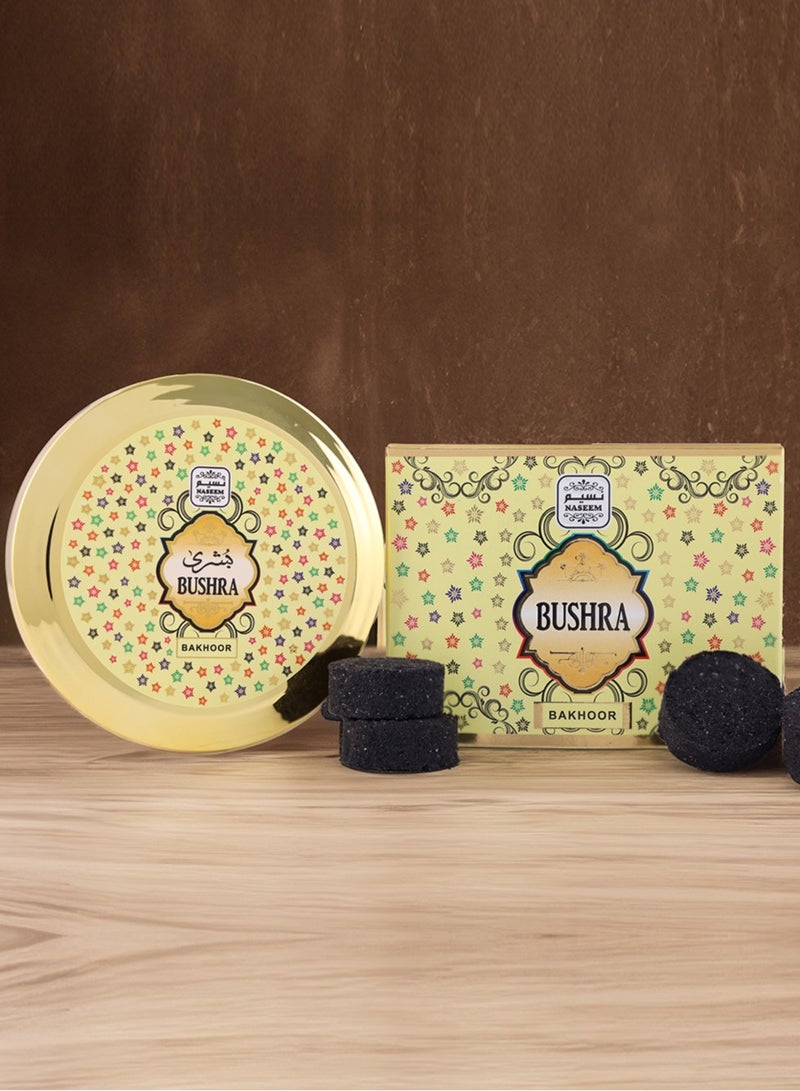 Naseem Bakhoor Bushra – 50g Premium Oud Incense | Long-Lasting Oriental Fragrance for Home, Majlis & Office | Luxurious Arabic Bakhoor for Daily Use & Special Occasions