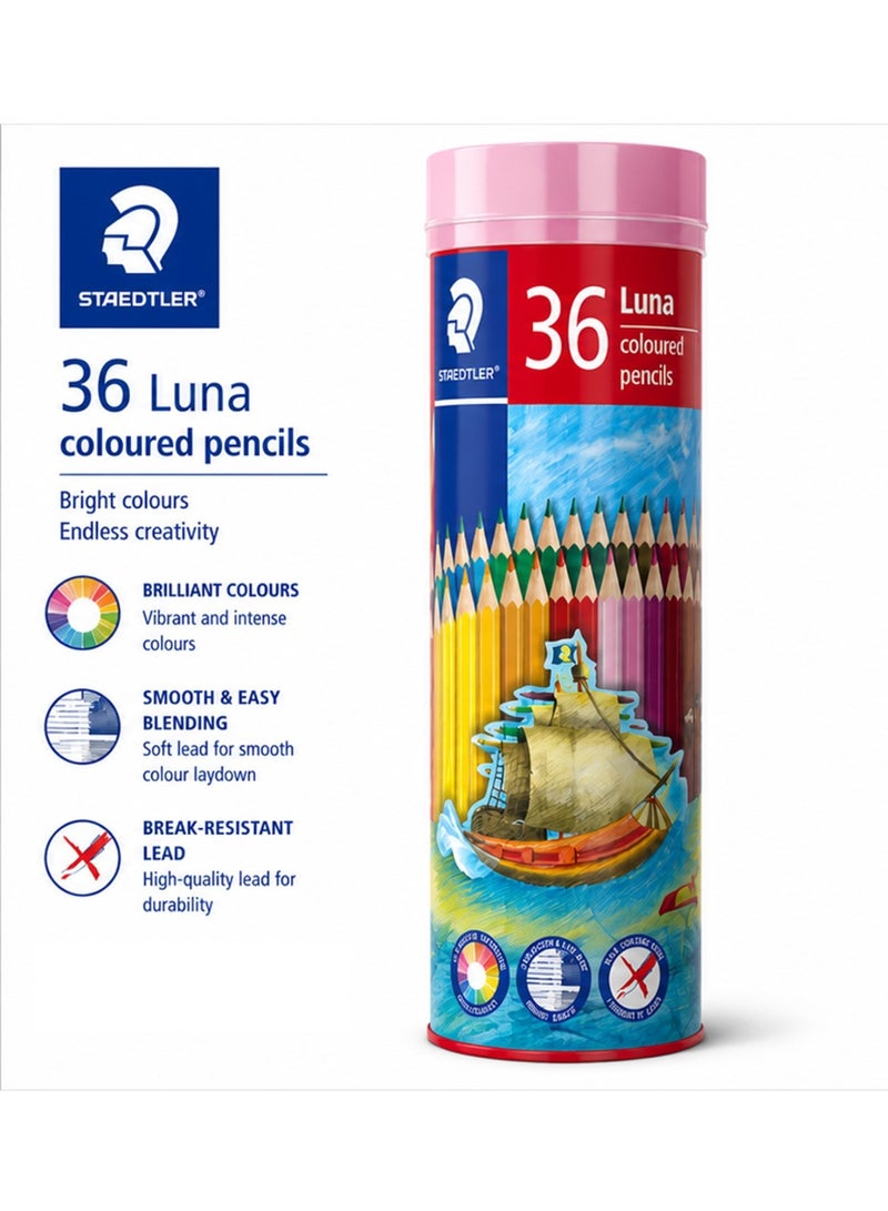 STAEDTLER 36-Piece Luna ColourPencils in Reusable Storage Tube Multicolour - Image 1