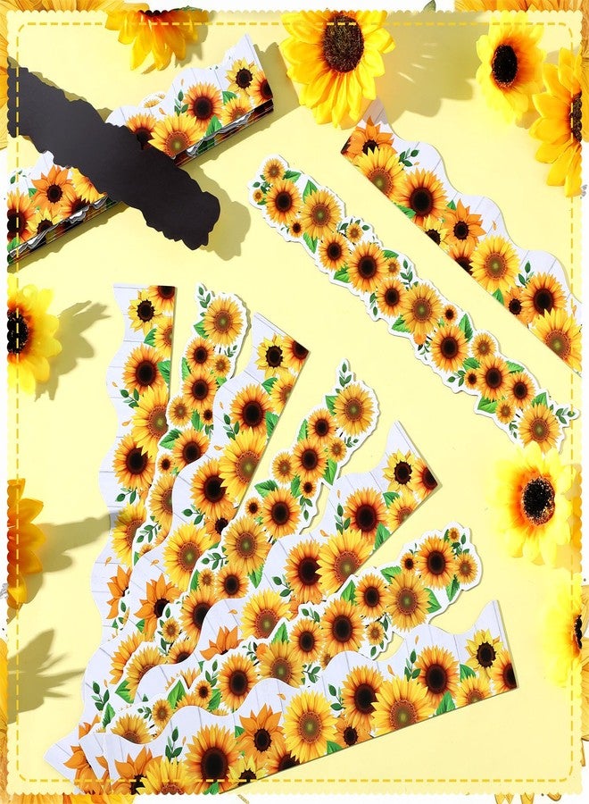 Capoda 24 Pcs Magnetic Borders for Classroom Whiteboard Summer Sunflower Bulletin Board Border Rustic Farmhouse White Wood Magnetic Strips Trim Decorations for Back to School Decor, 11.8 x 1.97 Inches - Image 4