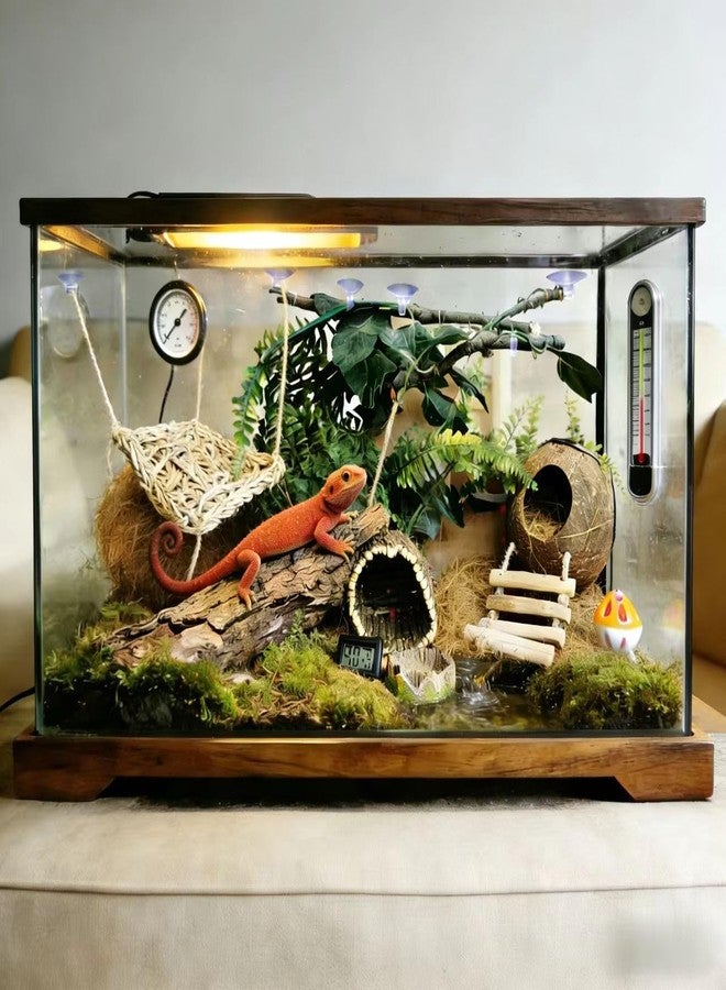 TEICCI 20items Bearded Dragon Tank Accessories Set,20-Piece Kit Leopard Gecko Tank Accessories with Reptile Bridge,Bearded Dragon Hammock,Decor Suitable for Lizards, Geckos, and Chameleons - Image 2