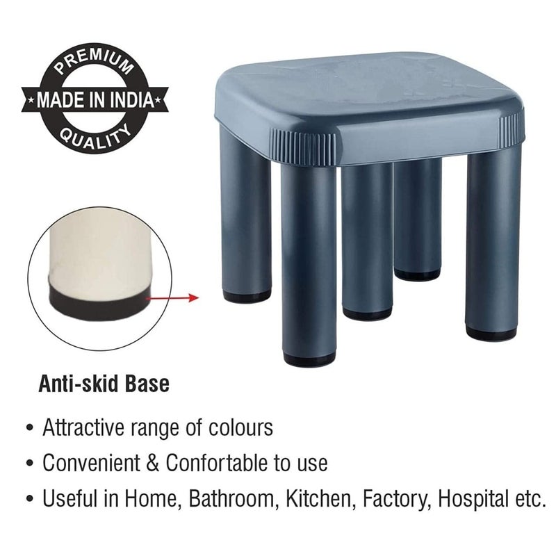 Jojo Plastic Patla Strong Unbreakable Stool Useful in BathroomOfficeKitchenHospitalFactory Grey - Image 3
