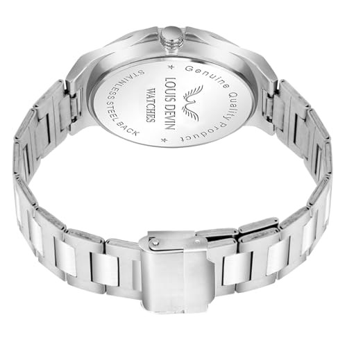 LOUIS DEVIN Stainless Steel Chain Analog Wrist Watch for Men (Green Dial) | LD-G071-GRN-CH - Image 5