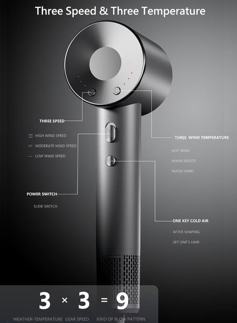 ZEPONOVA Hair Dryer, 11000 RPM Strong Wind Hair Blower with Low Noise, 1600w Professional Blow Dryer with air collection vent - Image 5