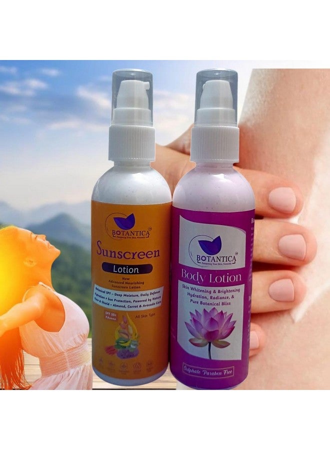 BOTANTICA Herbals Lotus extract nourish Daily Nourishing Body Lotion | Moisturises and Nourishes Skin |Sunscreen SPF 50 | For Normal & Combination Skin - 100g x Pack of 2 - Image 3