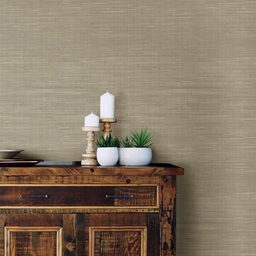 NuWallpaper Neutral Grasscloth Peel & Stick Wallpaper, NUS2215 - Image 2
