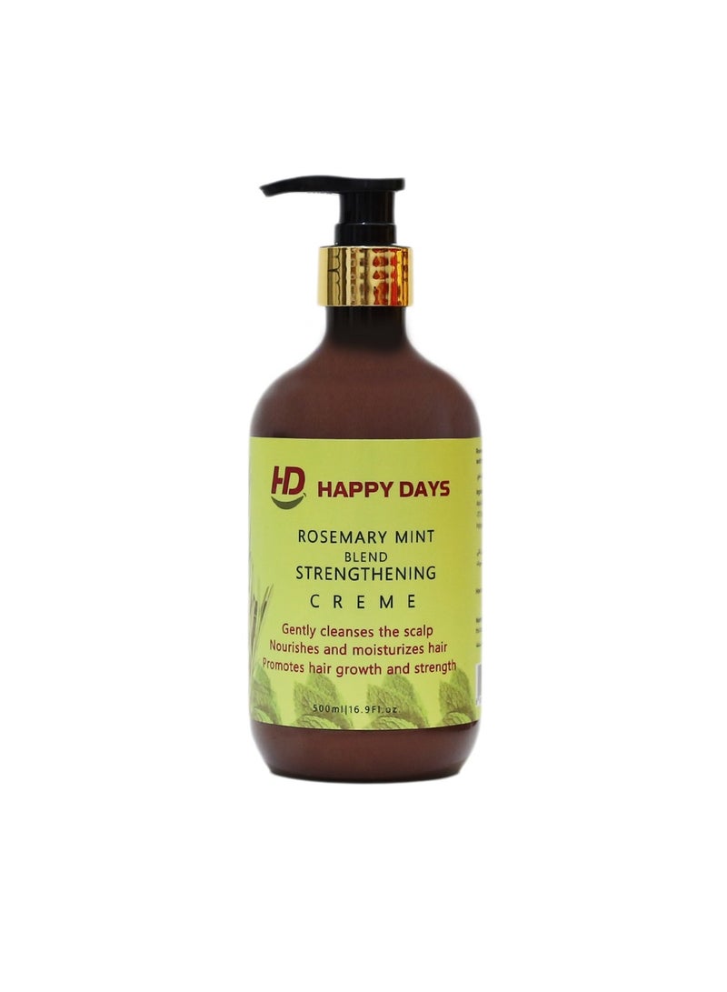 HAPPY DAYS Rosemary Mint Blend Strengthening Creme & Rosemary Mint Blend Strengthening Shampoo - Image 3