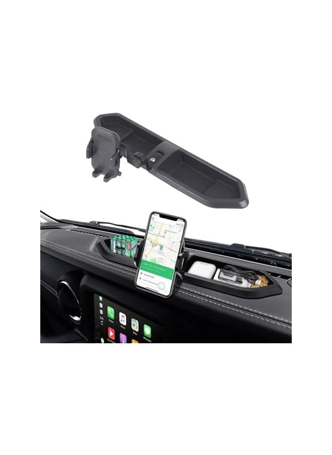 erorex Phone Mount for 2018-2023 Jeep Wrangler JL JLU and 2020-2023 Gladiator JT, Gladiator JT Dash Tray Phone Holder Mount with Storage Box  - Image 1