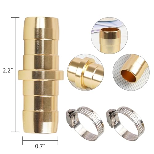 Hourleey 6 Pack Garden Hose Repair Kit, Hose Connector Repair Mender Kit with Stainless Clamp, Fits 3/4"-5/8" Water Hose Repair Fittings - Image 2