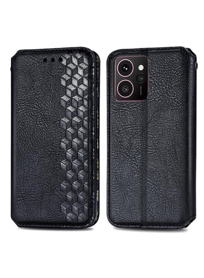 The Bros Phone Case For HMD Skyline Cubic Grid Pressed Magnetic Leather Phone Phone Case - Image 2
