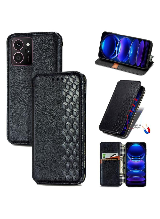The Bros Phone Case For HMD Skyline Cubic Grid Pressed Magnetic Leather Phone Phone Case - Image 1