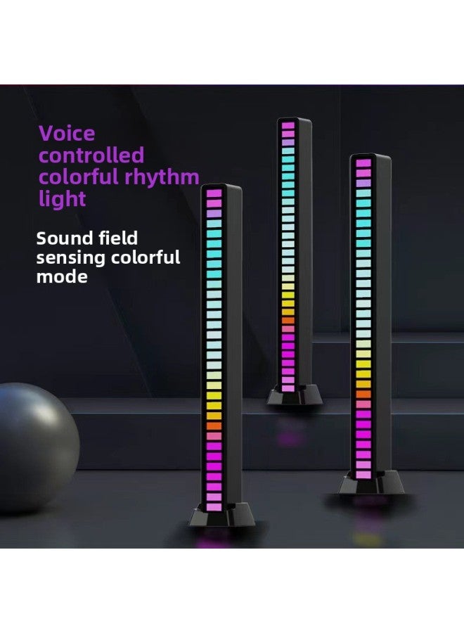 Loquat RGB Pickup Light APP Bluetooth Voice Control Creative Rhythm Light Car Led Music Light Computer Desktop Atmosphere Light Bar-Light Source Power:Built-in Lithium Battery Charging Model-Light Color:16 - Image 3