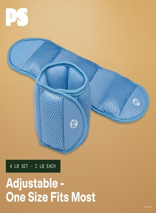 POPSUGAR Soft Wrist and Ankle Weights, 2 x 2 lb (Periwinkle) Wearable Weights, Strengthens, Tones & Sculpts, Adjustable Ankle Weights for Work from Home Fitness, Gym Accessories for Women & Men - Image 5