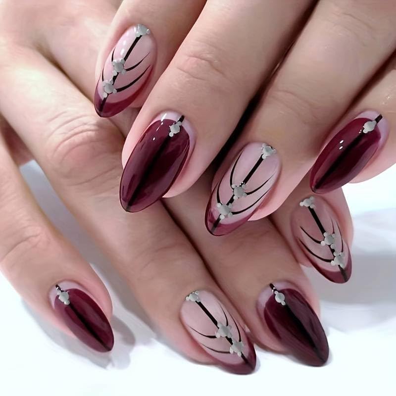 ZOONA ZOONA 24PCS Everlasting French Nails Artificial Nails Art Set Lightweight Long Lasting Easy To Use Quick Fix For Festivals Special Occasions 0W1170 - Image 1