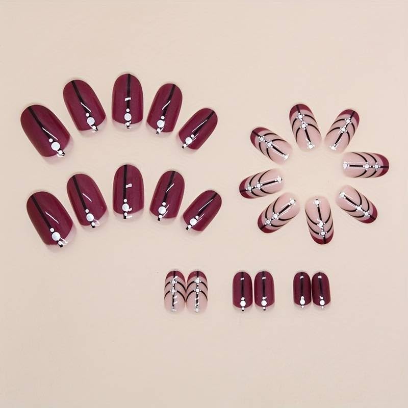 ZOONA ZOONA 24PCS Everlasting French Nails Artificial Nails Art Set Lightweight Long Lasting Easy To Use Quick Fix For Festivals Special Occasions 0W1170 - Image 2