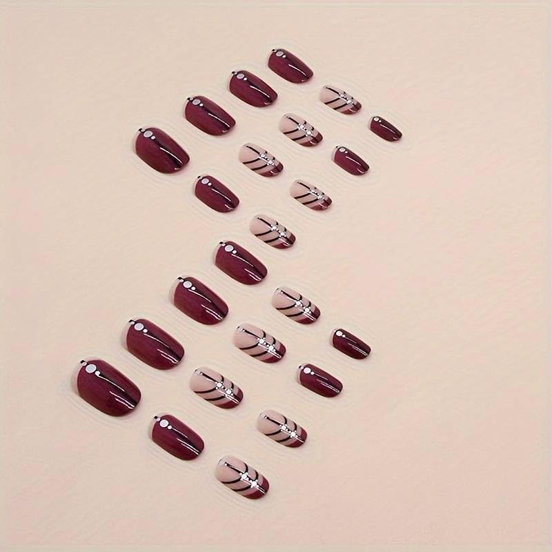ZOONA ZOONA 24PCS Everlasting French Nails Artificial Nails Art Set Lightweight Long Lasting Easy To Use Quick Fix For Festivals Special Occasions 0W1170 - Image 3
