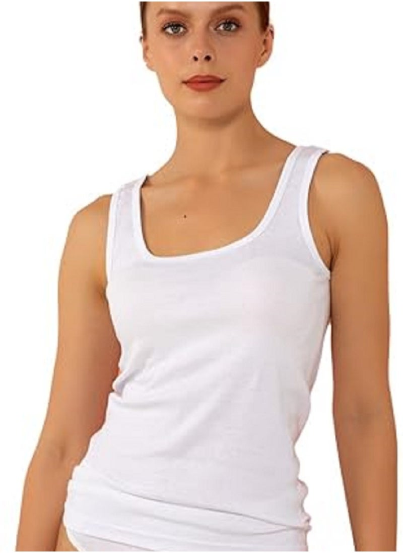 MANIKAN Undershirt Women's Wide Strap Cotton Tank Top  - Image 1