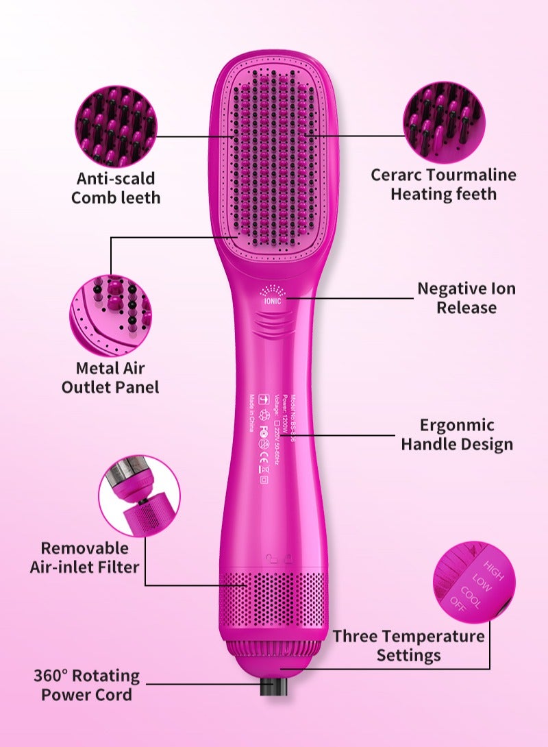 BESTIS 1200W 2 In 1 Hair Dryer Brush Professional Ceramic 3 Heat/2 Speed Settings One Step Hair Dryer and Styler - Image 3