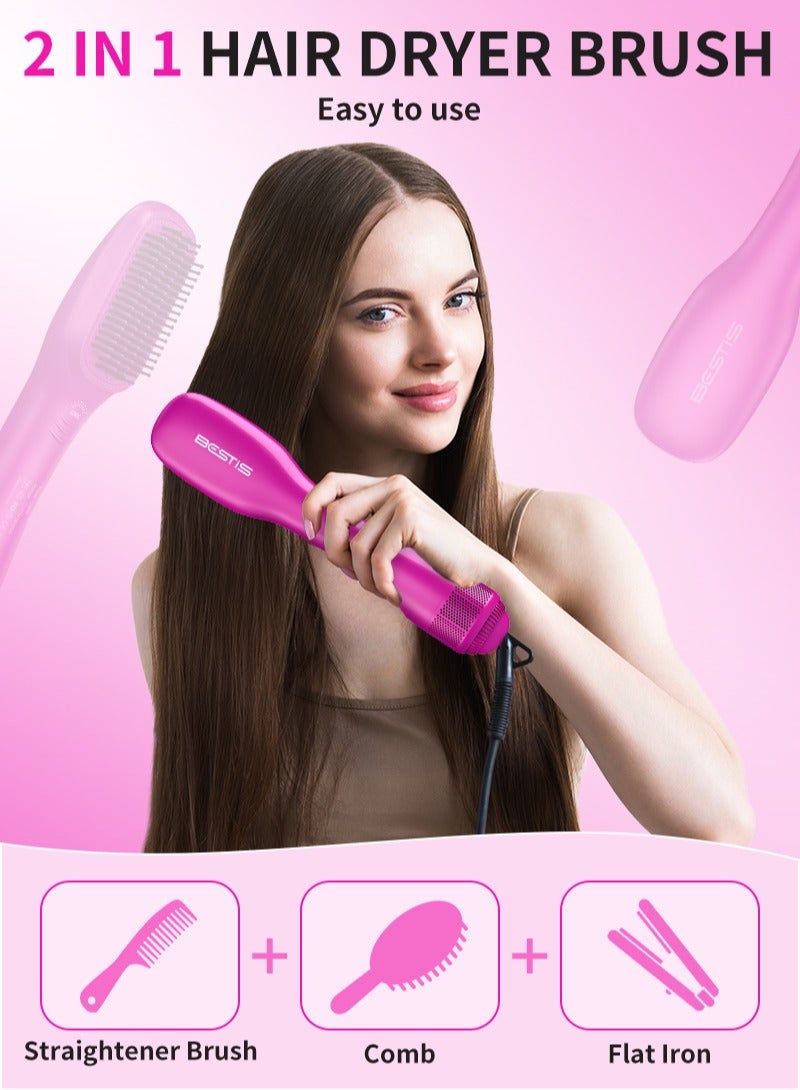 BESTIS 1200W 2 In 1 Hair Dryer Brush Professional Ceramic 3 Heat/2 Speed Settings One Step Hair Dryer and Styler - Image 2