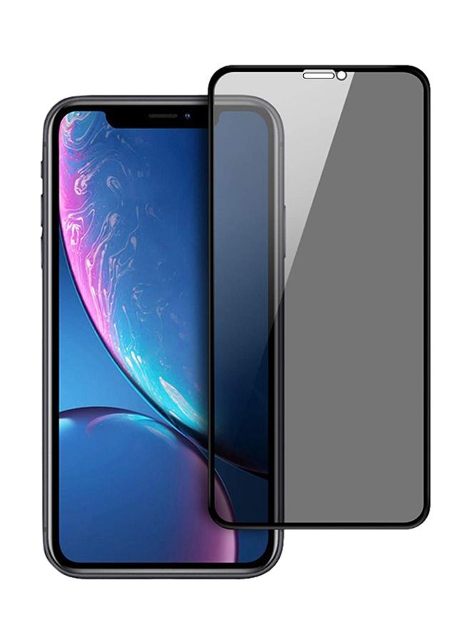 5D Privacy Tempered Glass Screen Protector For Apple iPhone XR Black/Clear - Image 1
