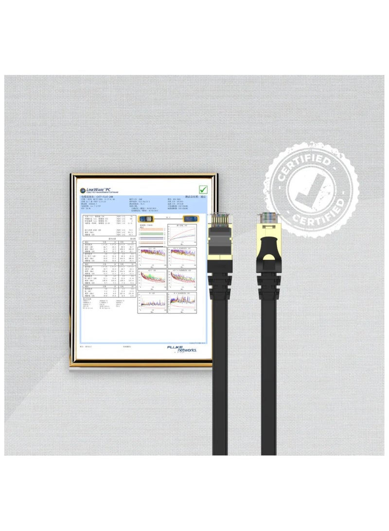 يوني تيك Unitek Cat 7 SSTP RJ45 Flat Ethernet Cable , Gold-Plated contacts RJ45 connector and bare copper conductor. Applicable to computers, laptops, printers, modem, router Ext - Image 5